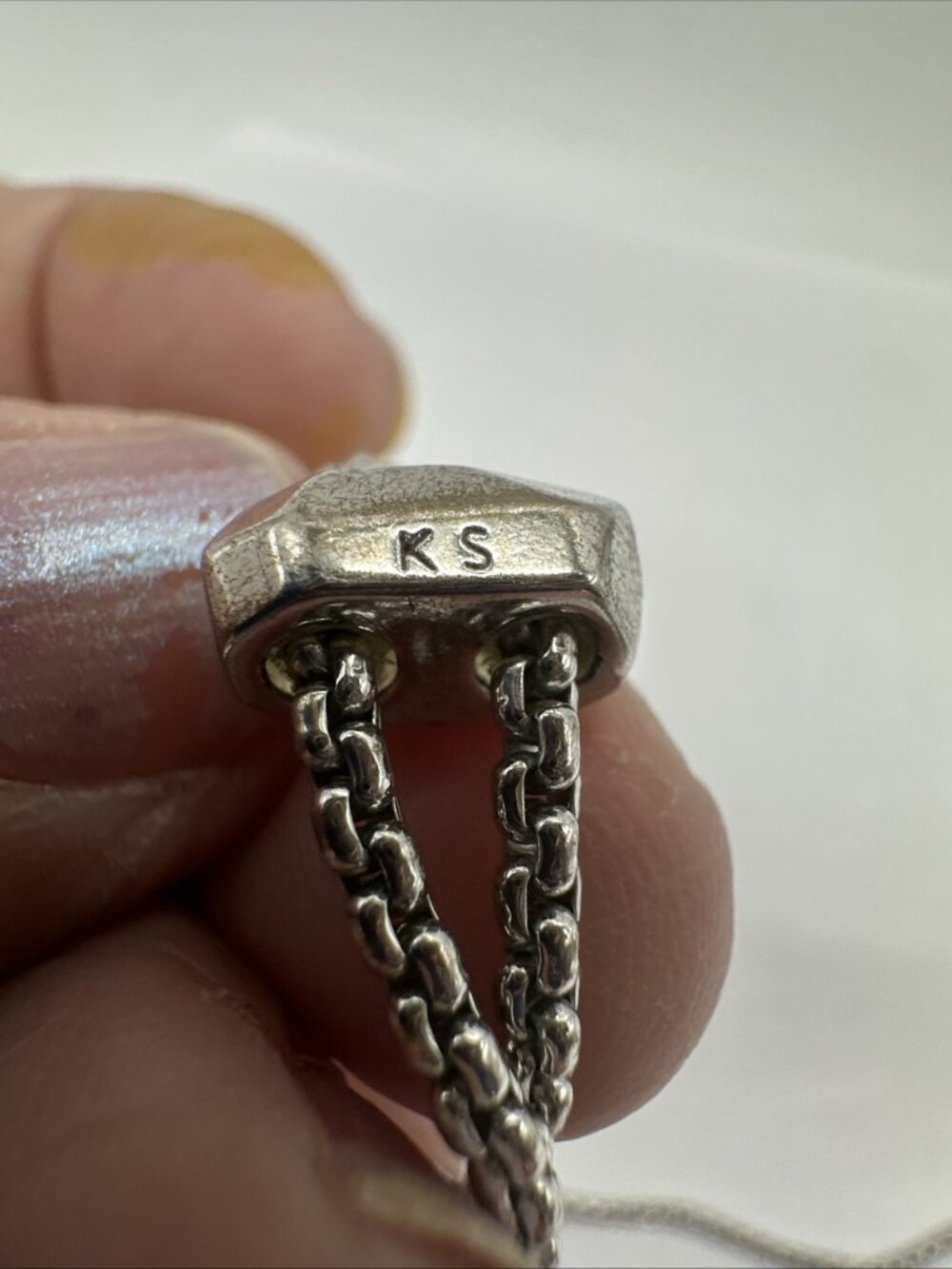 Kendra Scott Adjustable Scott Scottie Silver Tone Pava Cz - Picture 9 of 14